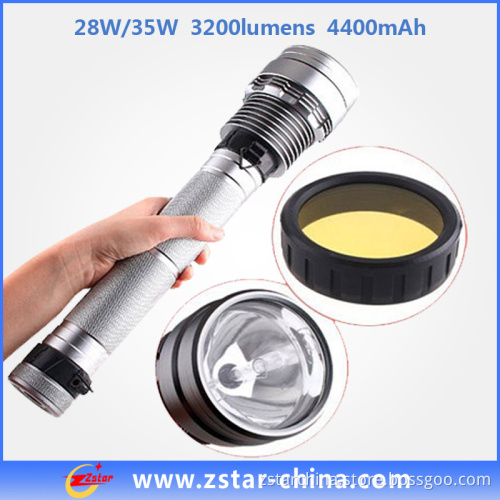 4400mAh Battery 4500lm Lumens Rechargeable LED Camping Torch (ZSHT0005)